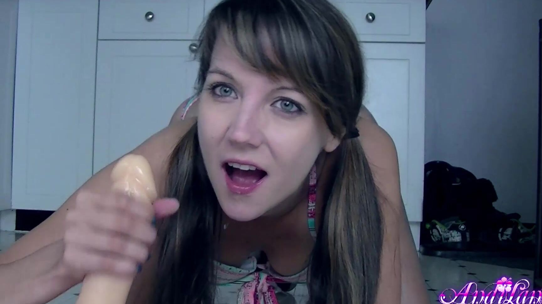 Dildo Sucking, Blowjob, Bikini, Long Hair, Oral Sex andi land thirsty girl dildo blowjob ManyVids