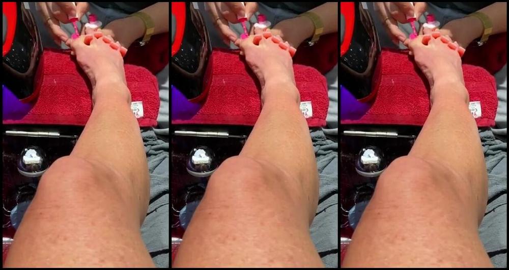 Janetmasonfeet Onlyfans Hot Pink Pedicure And Manicure Clip Shot In Todays Nail Salon Session In 4K L