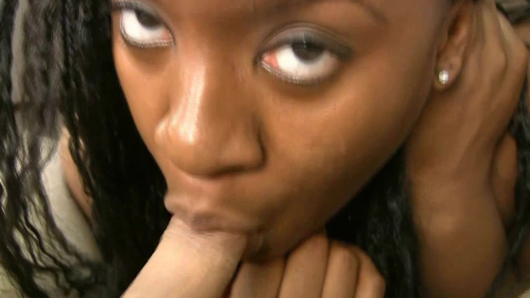 Emmagold Black Busty Sucks White Cock