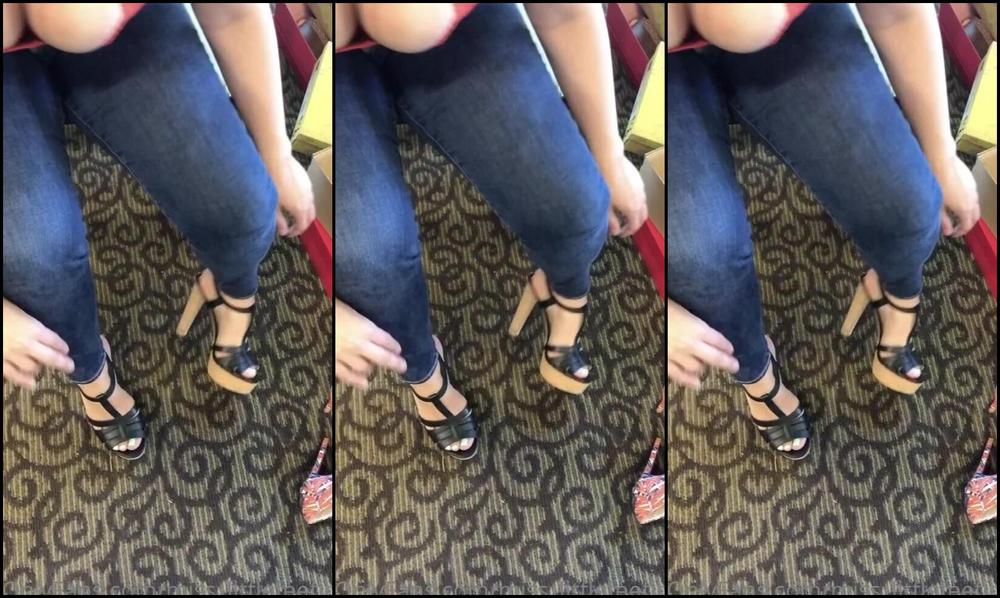 Miss Littlefeetjoi He Came On My Feet I Put Them Back In My Pumps And We Went Shopping Where I Bought More H