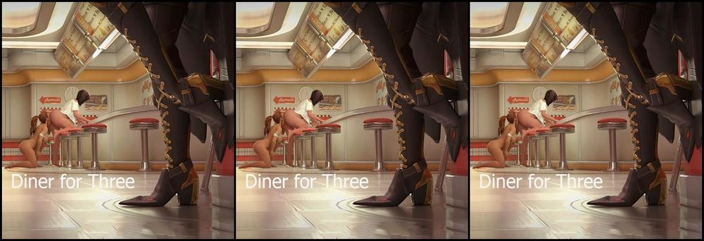 Overwatch, Deepthroat, Futa, Huge cock, Fantasy, Ashe, Release, Mei, Anal, Oral, Brigitte Diner for Three Mix