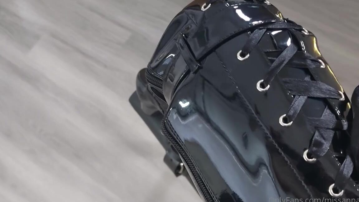 Miss Anna Elite Nicknamed Missannaelite Onlyfans Boot Collection Clip Sky High In Thigh Highs This Sunday With My Sensational Black Lace Up Pvc