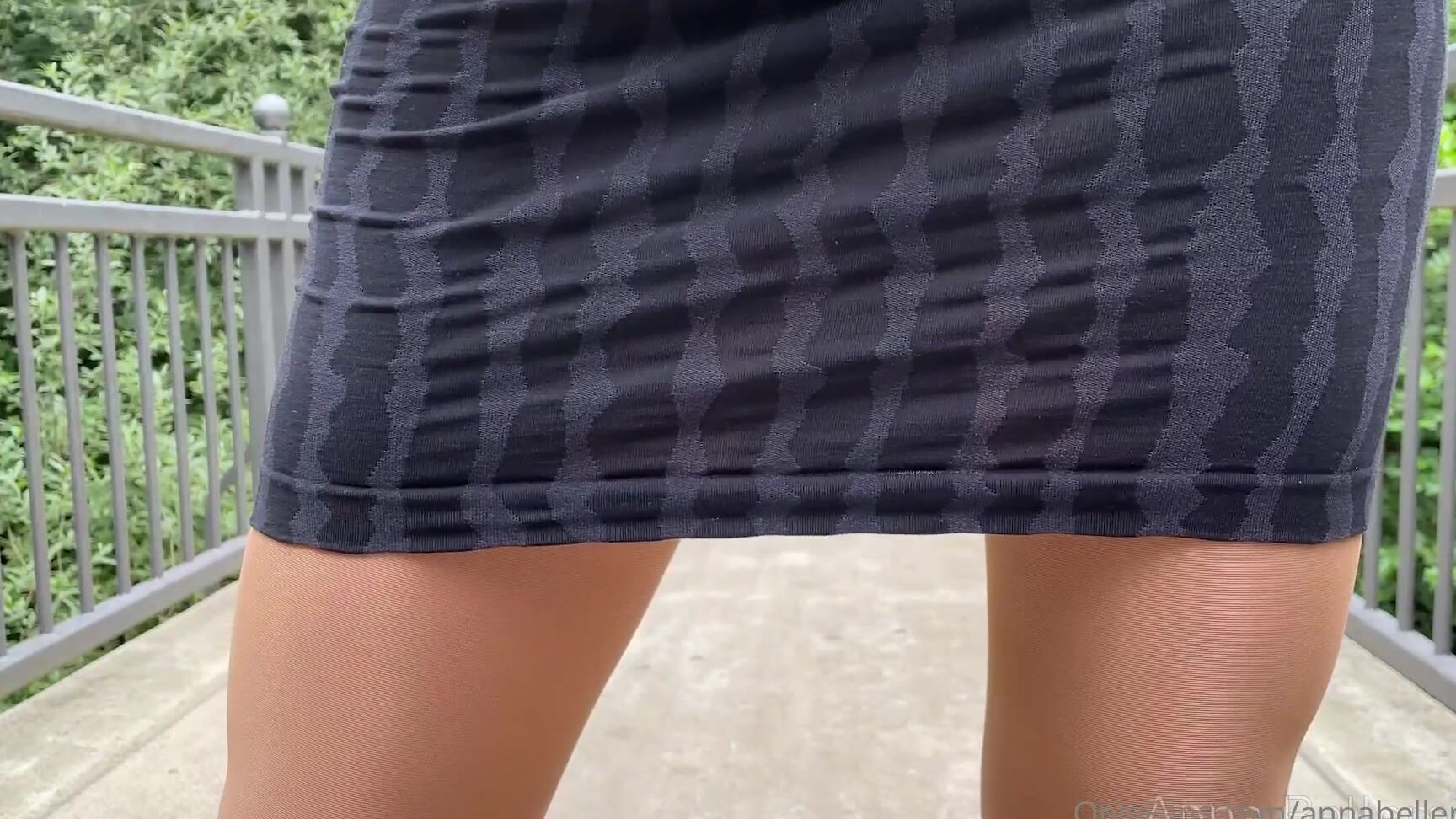 Annabellement Wolford Neon Afterwork Shopping Trip Anna Bellement In Pantyhose Minidress And High