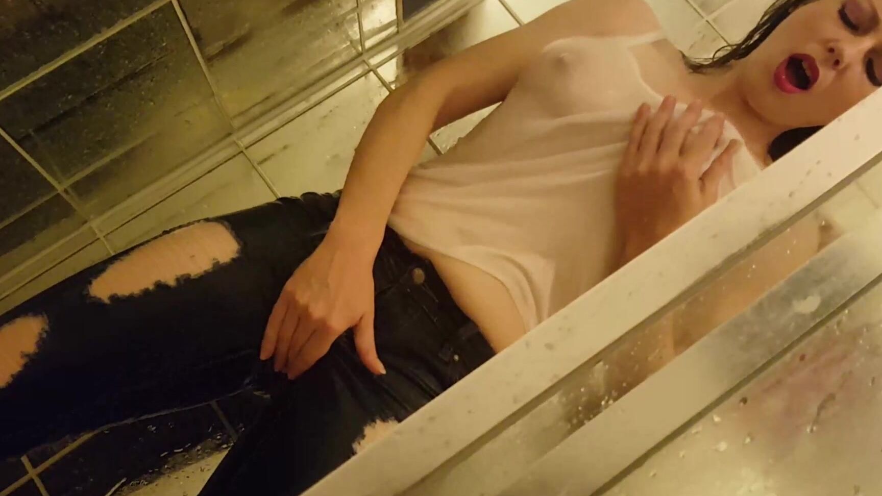 Solo Female, Solo masturbation, Wet & Messy, Wet Look, Wet T-Shirt jade styles jades wetclingysexy ManyVids