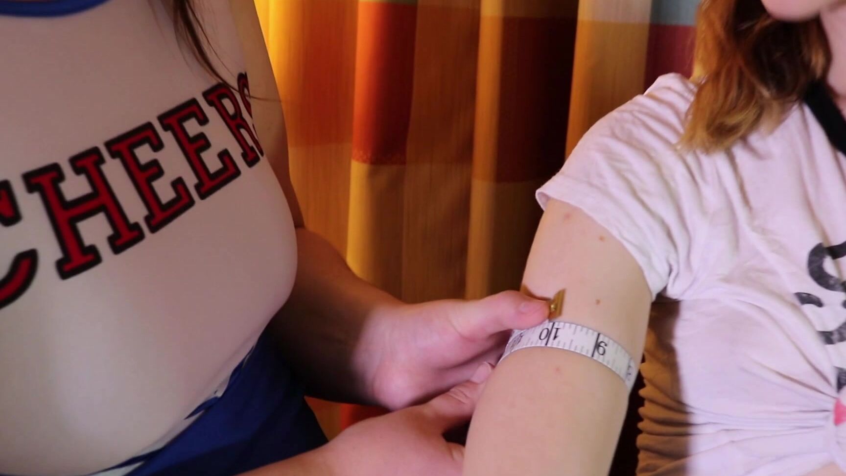 Bunnie Hughes Fetish Hd Measuring Cheerleader Sisters