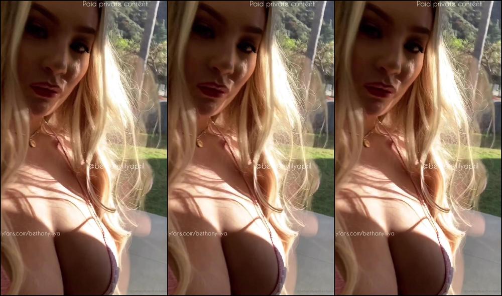 Bethanylilya Pink Flower Bikini Video