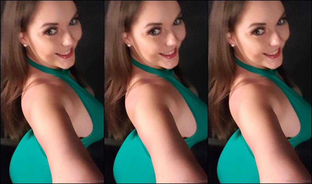 Cherrybmodeluk 64786701 09 29 2019 Showing Off My Body In A Tight Green Dress Clip Tinywaist Cleavage Hugeboobs Ass What Would