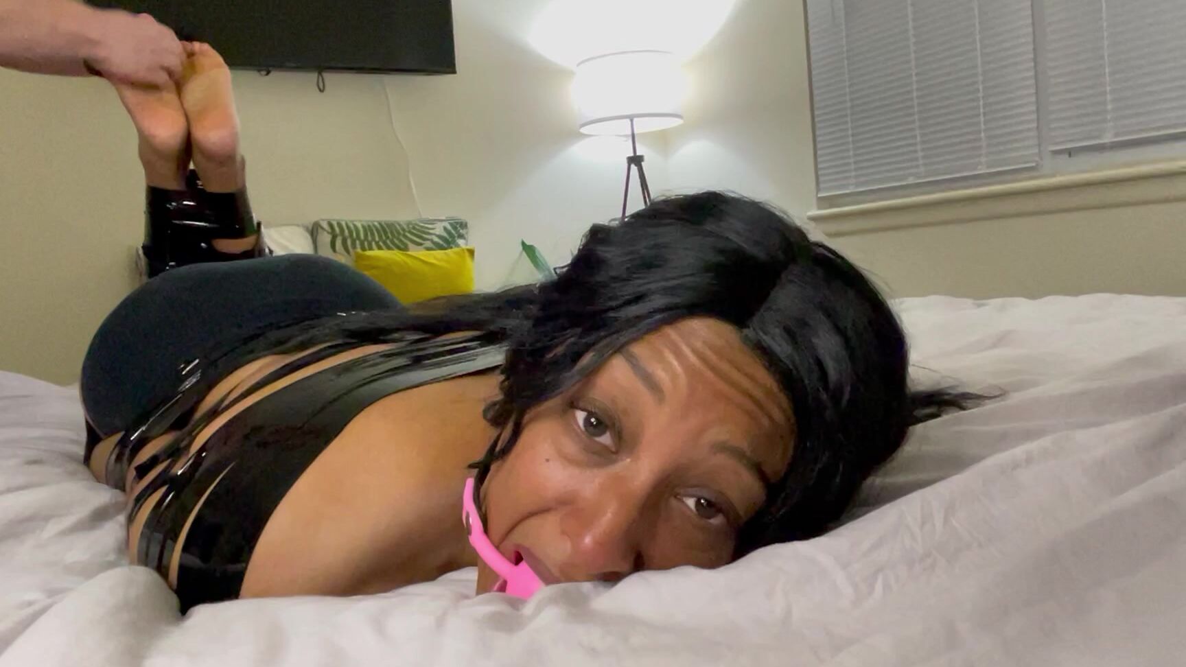 BDSM, Foot Tickling, Spanking, Feet, Spitting ebony girl feet tickle spank bdsm ManyVids