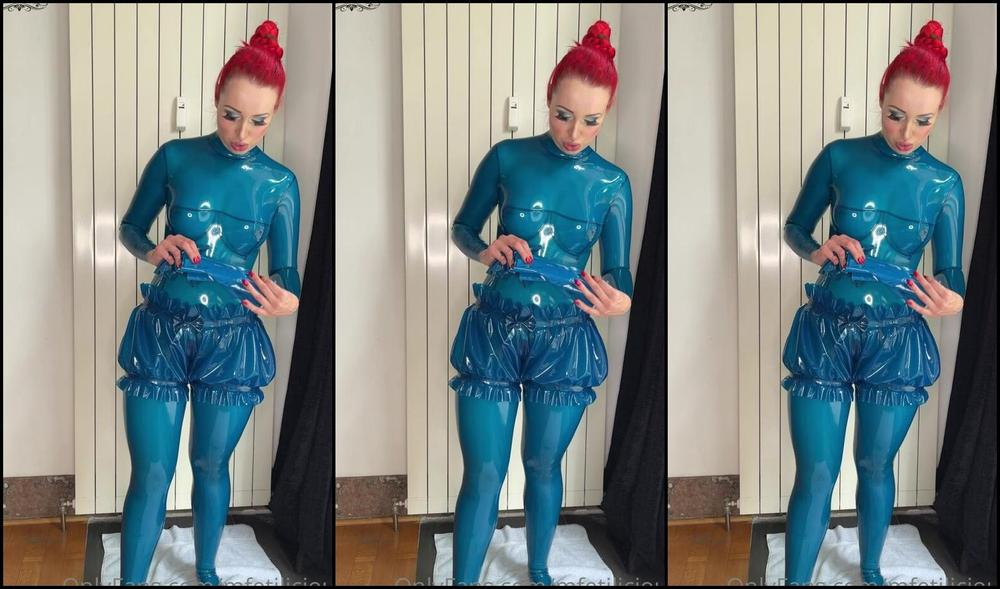 Mfetilicious Getting Dressed Up Today In Transparent Blue Latex For My Shoot With Lady Bellatrix And Ga
