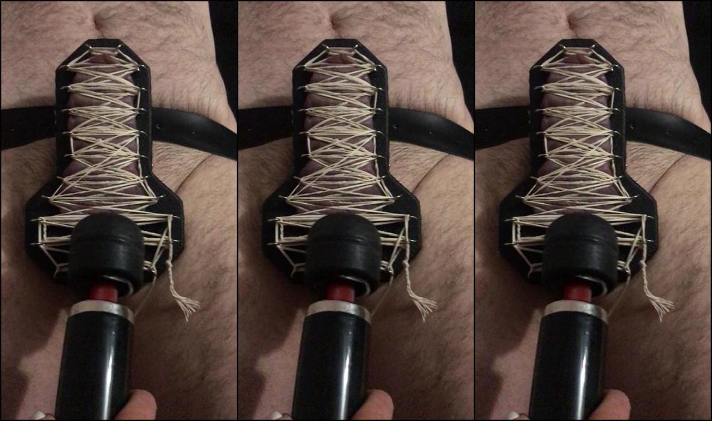 Lady Dark Angel Teasing The Cock While Being Tightly Tied Down