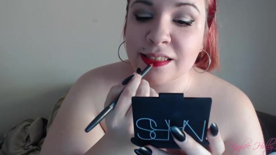 Kaylee Holly Sexy Red Lips
