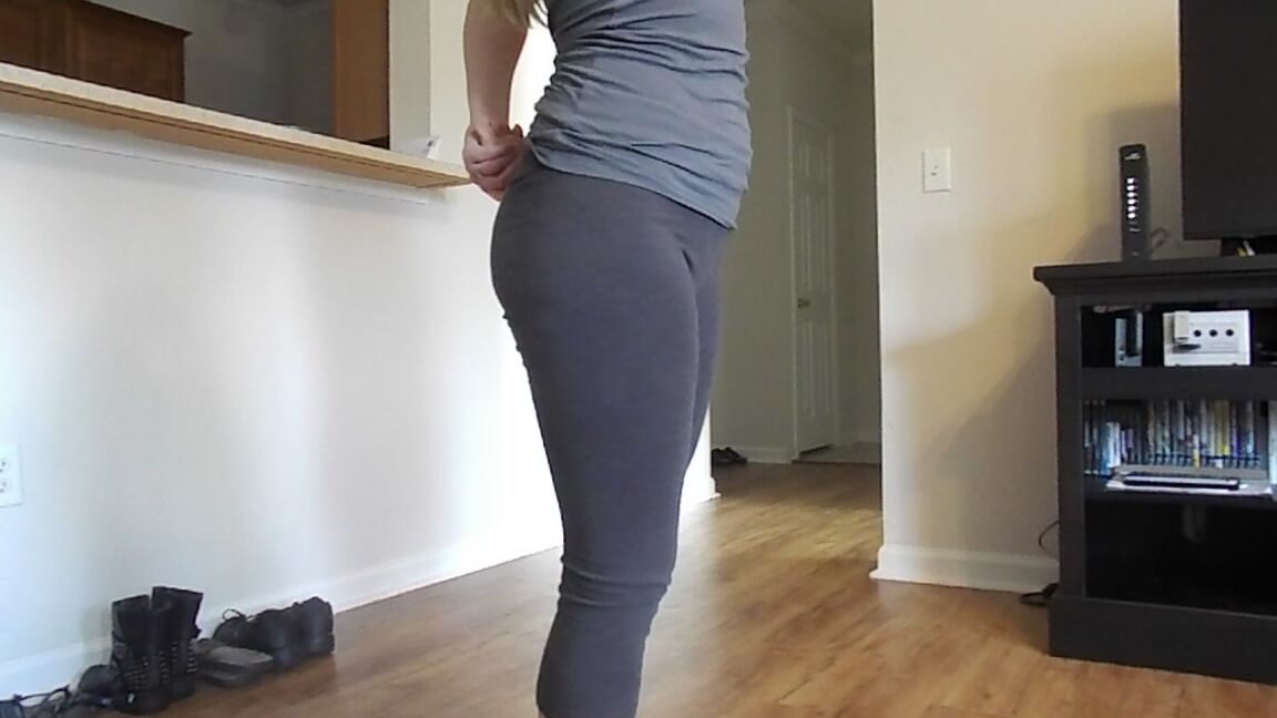 Emma Shay Stretching Squats And Tight Leggings