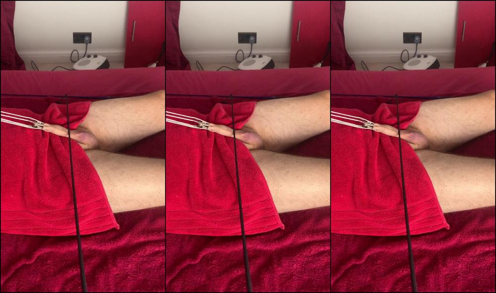 Lady Dark Angel Little Clip From Yesterday Look How I Secured His Cock And Then Used My Cane