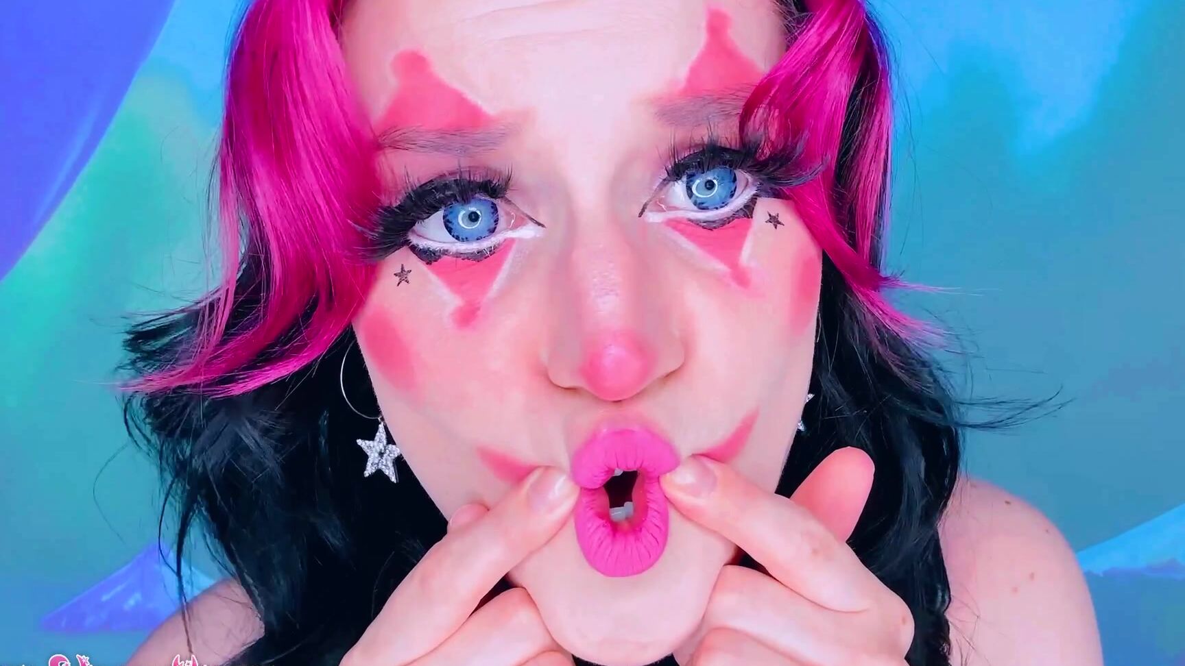 "Starry Yume" clowns, face fetish, laughing, mouth fetish, sfw, silly faces Clowning Around with Silly Faces manyvids