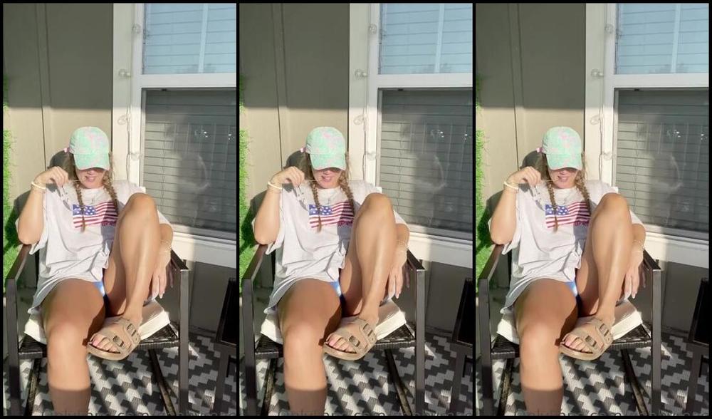 Gabrielle Coyle Nicknamed Gabbyraee1 06 17 2021 Onlyfans Video Just Left The Pool Thought Id Hang Out On The Porch A Little Bit