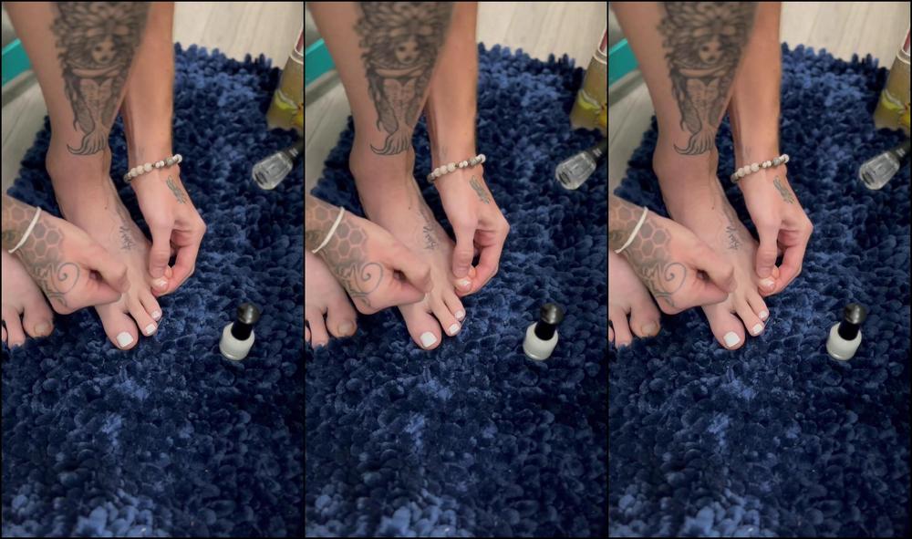 "Bear Killerr" Sexy White Toes, White Toe Nails, White, Pedicure, Feet Fetish, Fetish Feet, Foot Fetish, Pink Toes, White Toes, Redhead, Red Hair, Red Hair Girl, Beautiful Girl, Solo Girl, Solo, Tattoo, Suggest Bear Killerr White toes good pussy Porn