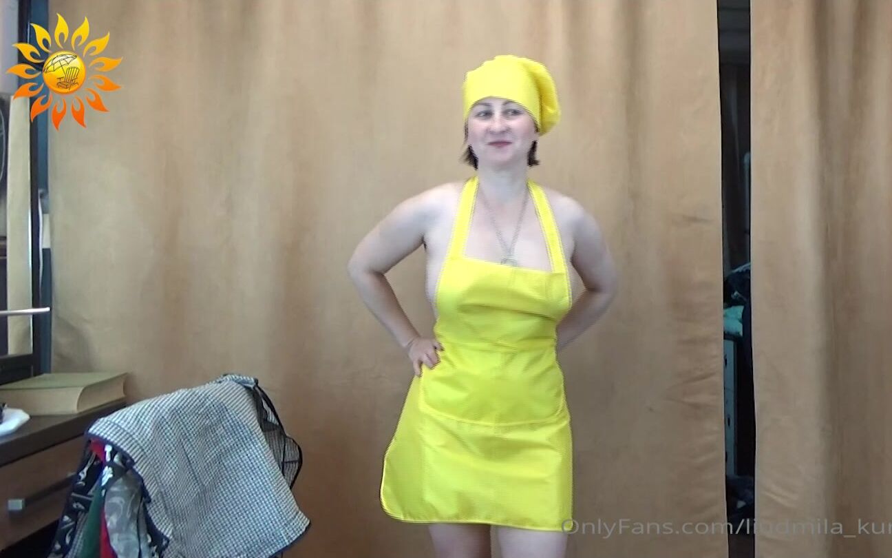 Liudmila Kurina Thanks To My Favorite Fans I Bought New Aprons For Filming A Video In The Kitchen I Want