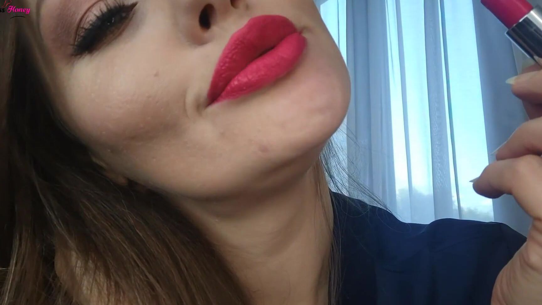 "Miss Honey Barefeet" Pink, Lipstick, Mouth Fetish, Mouth Tour, Tongue, Long Tongue, Spit Fetish, Teeth, Face Fetish, Goddess Worship, Kink, Point Of View, Sensual Domination, Femdom, Female Domination, Suggest Miss Honey Barefeet Pink lipstick mouth