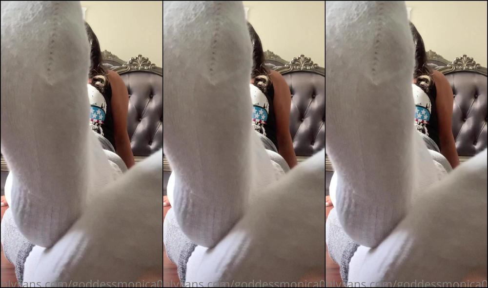 Goddessmonica W White Sock Fetish Self Tickling