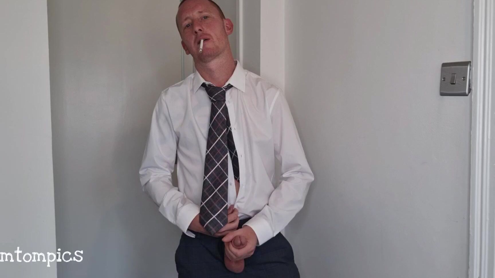 Tomtompics For The Smoking Fans In A Shirt And Tie Stood Smoking And Playing With My Dick No Cu