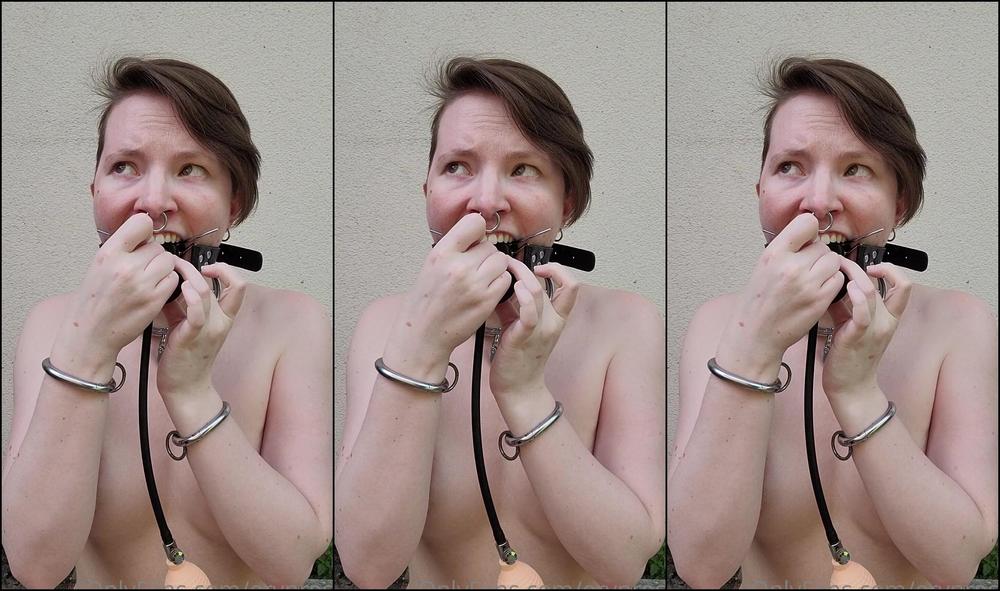 Erynrose Experiments Combining An Inflatable Gag With A Spider Gag