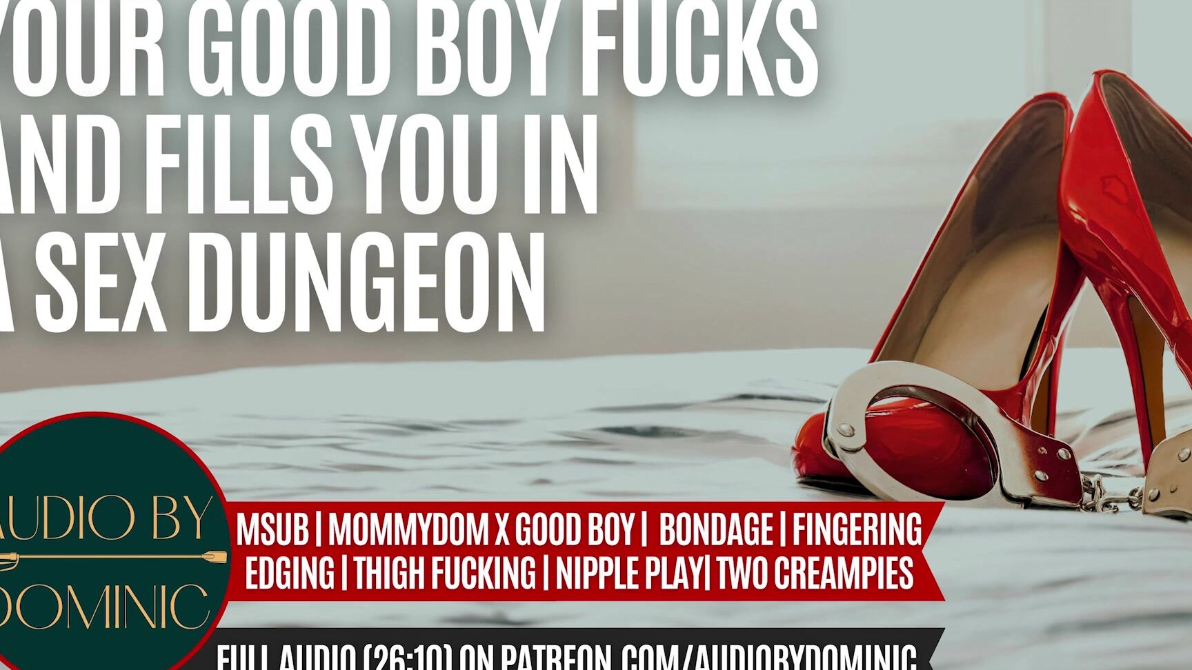 "Dominic After Dark" Erotic Audio, Audio Roleplay, Erotic Asmr, Female Orgasm, Submissive Male, Mommy, Mommydom, Good Boy, Sex Dungeon, Bondage, Bdsm, Thigh Fuck, Creampie, Fingering, Edging, Suggest Dominic After Dark Bred By Your Good Boy M4F Eroti