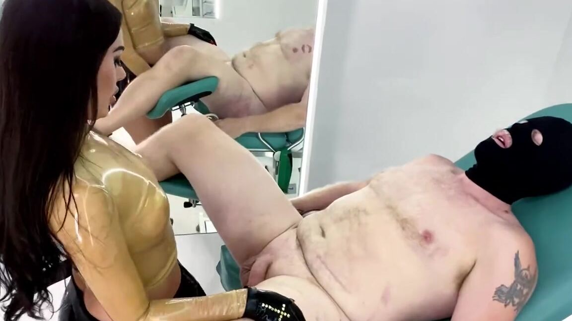 Evil Woman Transparent Latex Pegging Kp