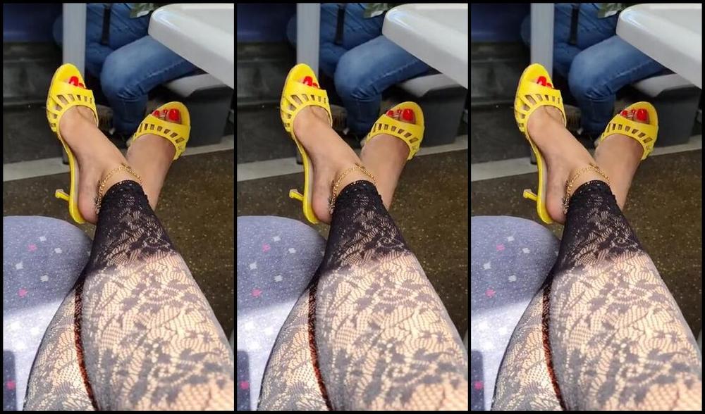 Feetbysherri Onlyfans Got My Feet Up On The Train Seats