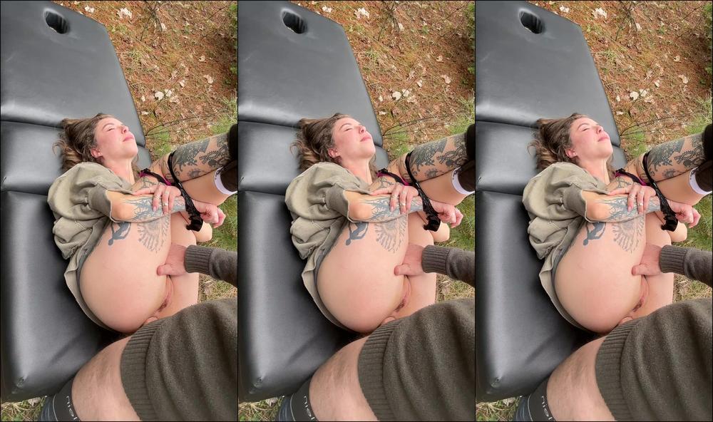 Anal, Blowjob, Hardcore, Tattoos, Creampie, Blonde, Doggystyle, Deep Throat, Natural Tits EDEN IVY - Rough Anal Forrest fucking With Eden Ivy SiteRip