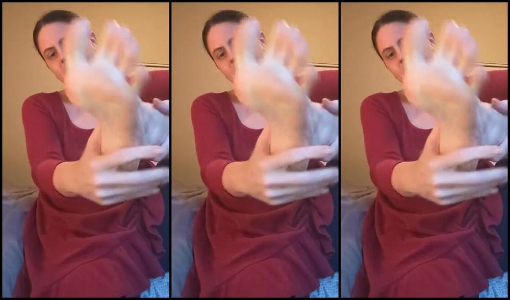 Premiumbrandy Onlyfans Foot Worship Joi Wearing My Red Dress And Yoga Pants On The Bed I Worship My Feet While I Tell You