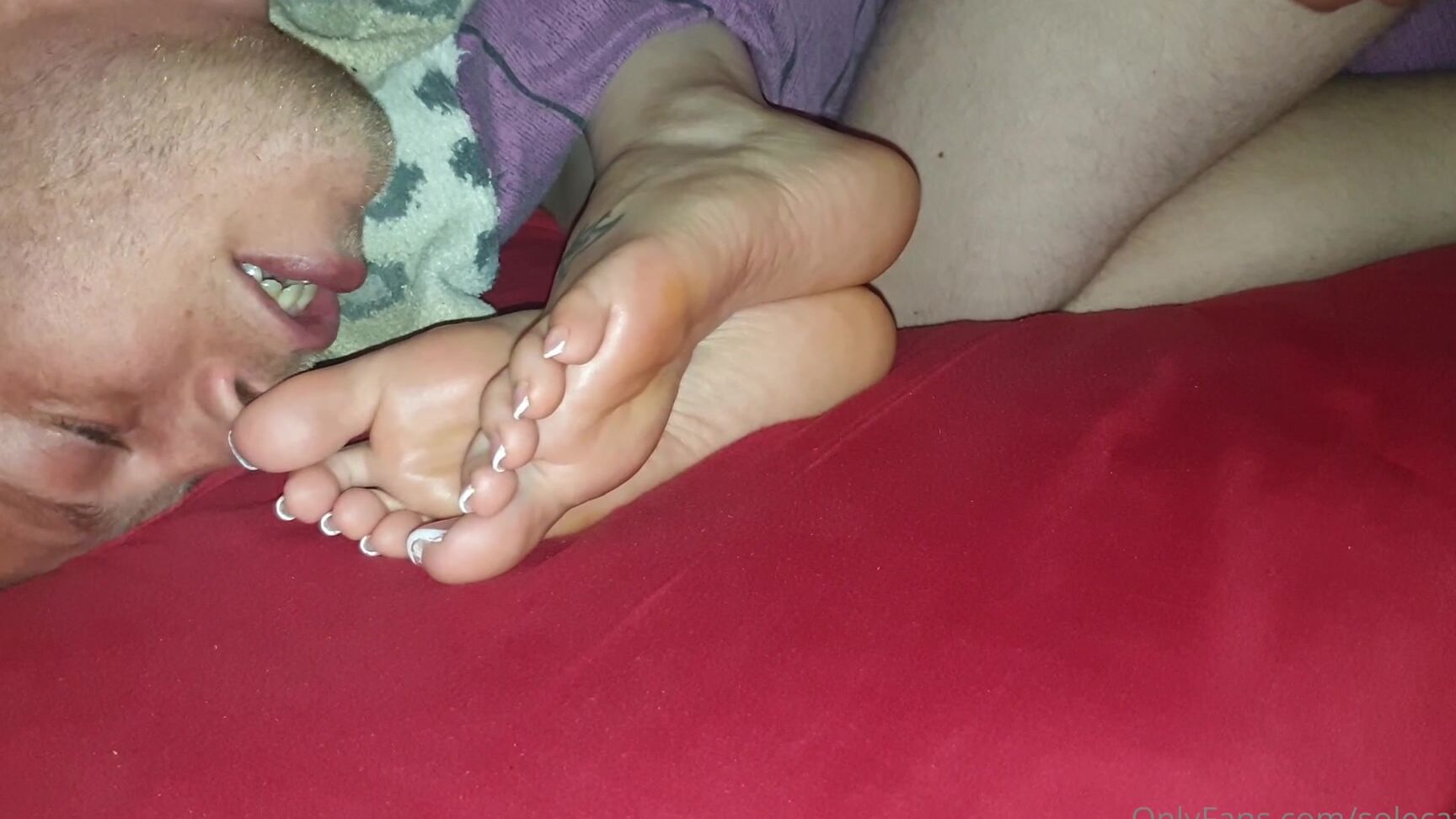 Solecatcher Removing Her Fluffy Winter Socks And Smelling Her Sweaty