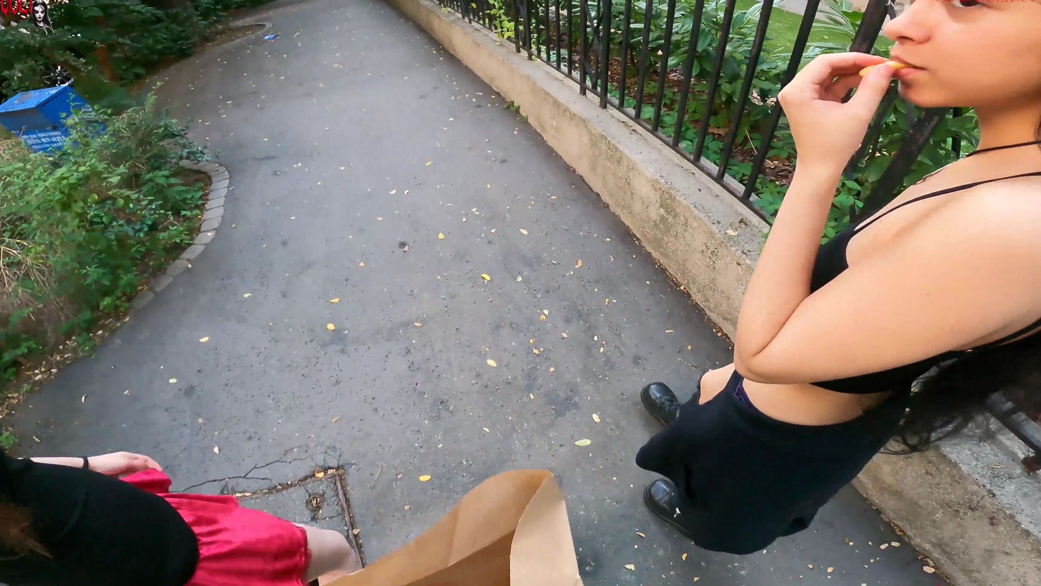Dollscult 061.Public double handjob in the fries bag... I'm jerking it! xhamster
