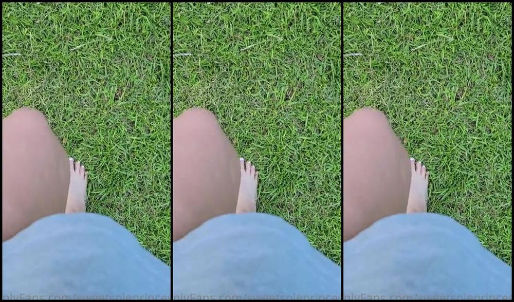 Megan Fletcher Aka Sweetsoleprincess Onlyfans I Take My Sandals Off And Go For A Walk Outside At The End I Show