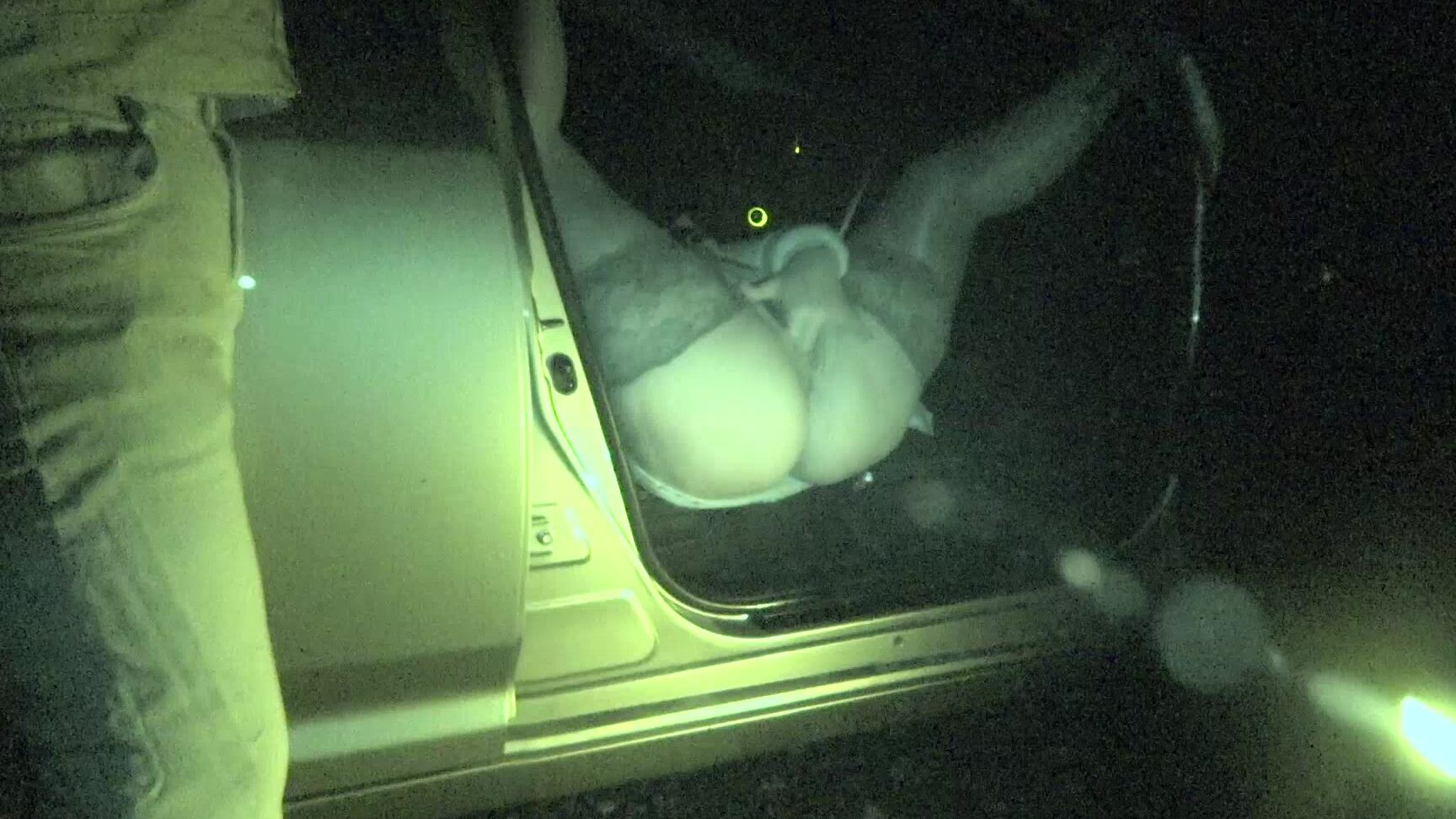 "gangbangwife" car sex, hidden cam, gangbangs, outdoors, creampie gangbang Parking lot gangbang filmed with hidden nightshot cam manyvids