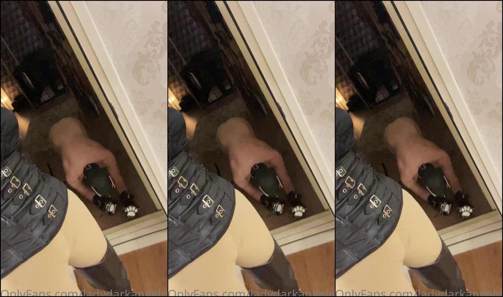 Lady Dark Angel Puppy Dog Is Nervous Oubliettefilms