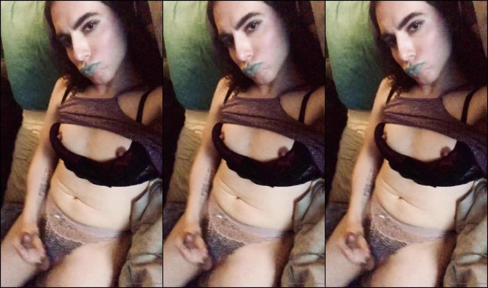 Crystalcalabria Playing With Myself Blue Lipstick Stroking And Cumming