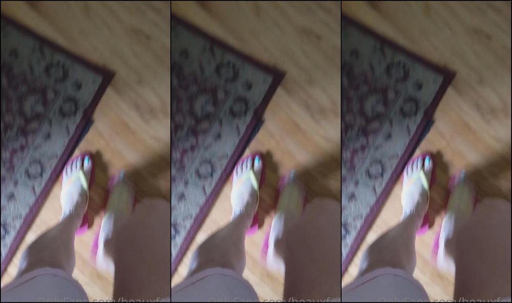 Beauxfeet Walking Around In A Variety Of Flip Flops