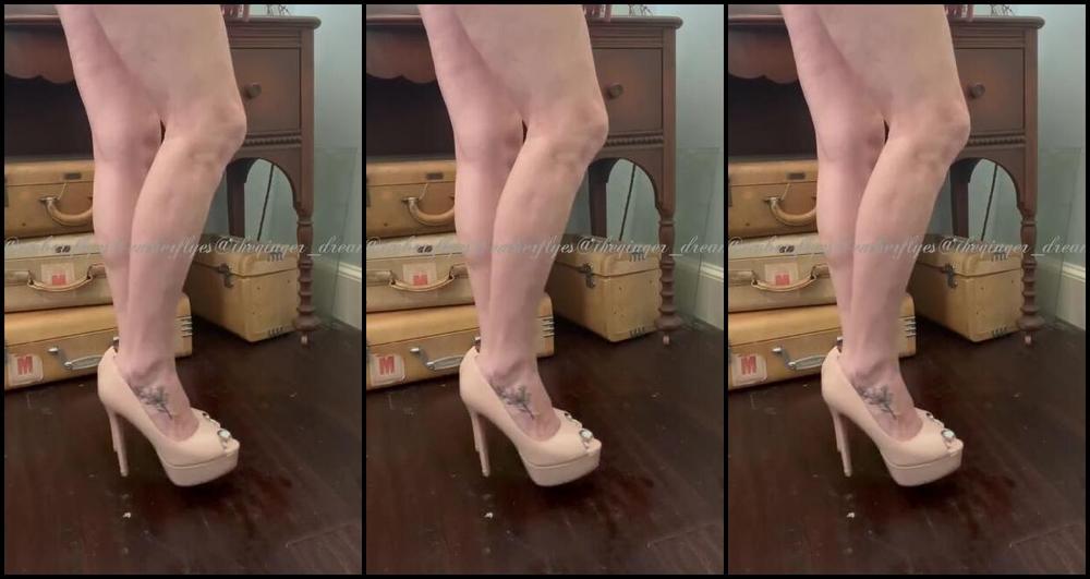 Thegingerdream Nicknamed Theginger Dream Onlyfans A Little Shoe Play With My Nude Patent Peep Toe Heels