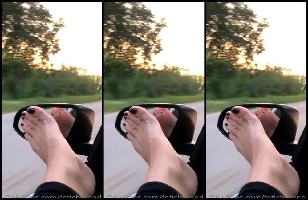 Foot Fetish Blonde Nicknamed Fetishblonde Onlyfans Black Pedicure Hanging Out The Window Feeling The Wind On My Sole