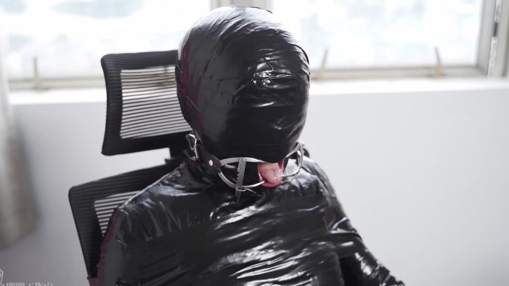 Studio Bling 1 Mummification Chair Three Hour Rubber Belt Bondage