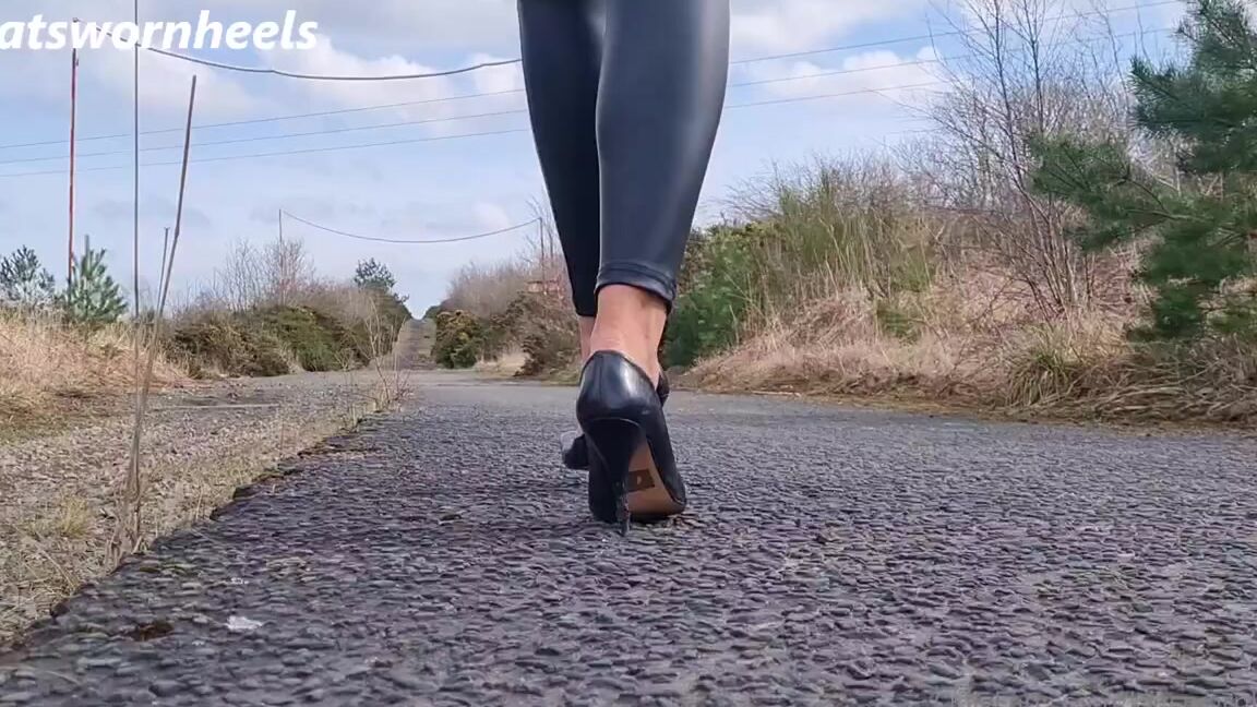 Kats Worn Heels Nicknamed Katswornheels Onlyfans One For The Nail Heel Fans Walking On Concrete In My Black Nail Heels Listen