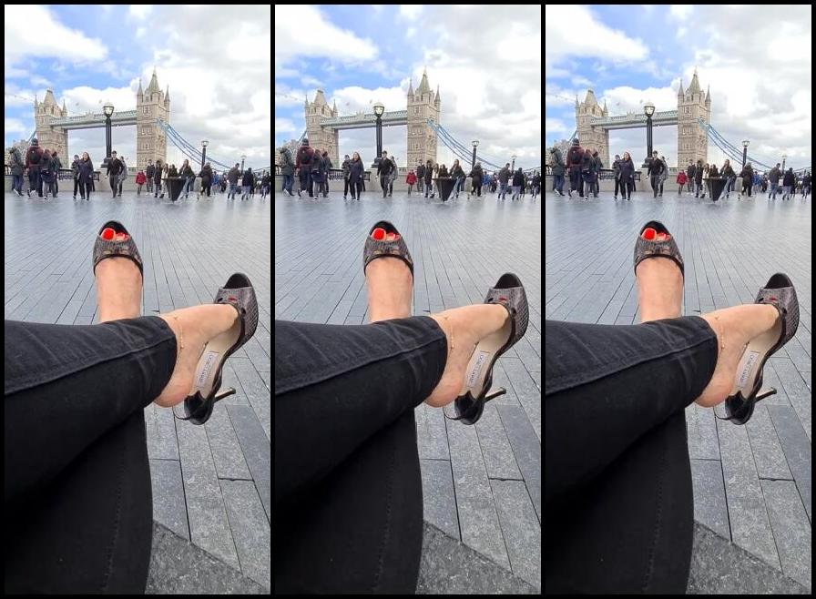 Feetbysherri Onlyfans Just Watching The World Go By Obviously Im Dangling My Jimmy Choos