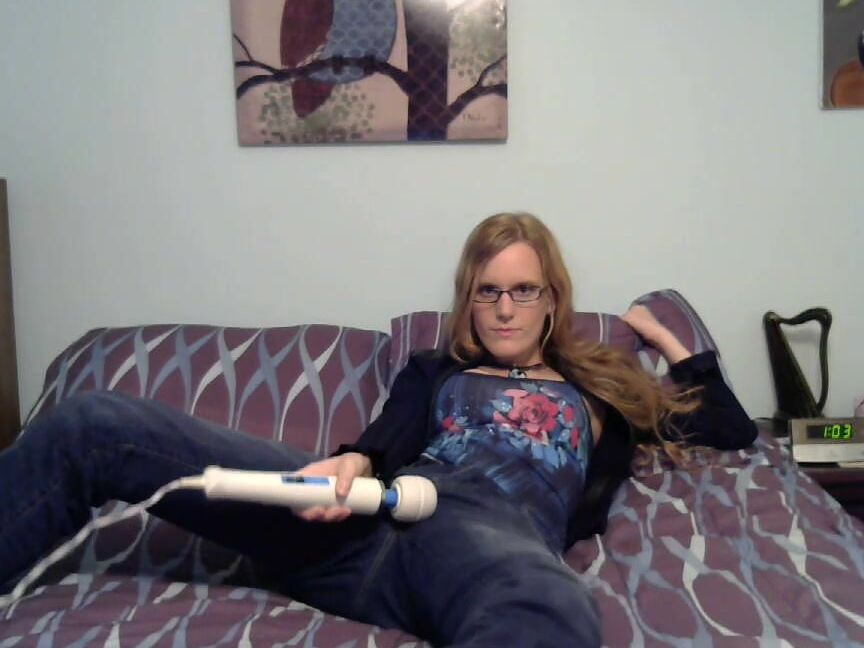 Riley Velvet Hitachi Play Fully Clothed