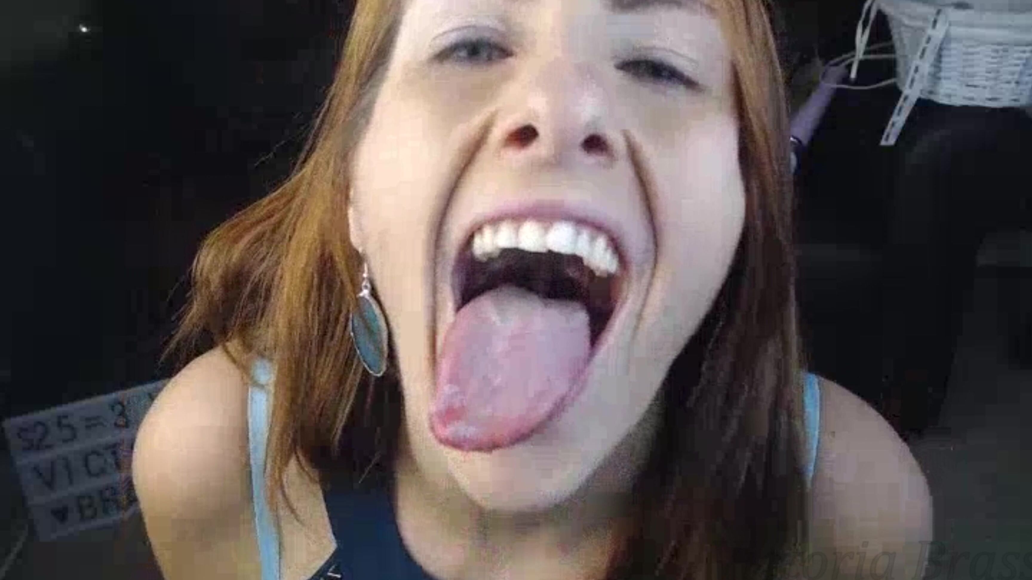 Victoria Brassy Face And Tongue Fetish