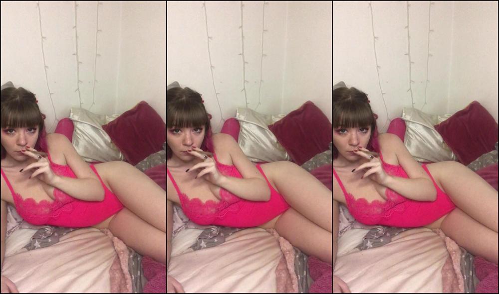 "pinkbaby24" smoking, british, joint, listening to music, talking smoke with me manyvids