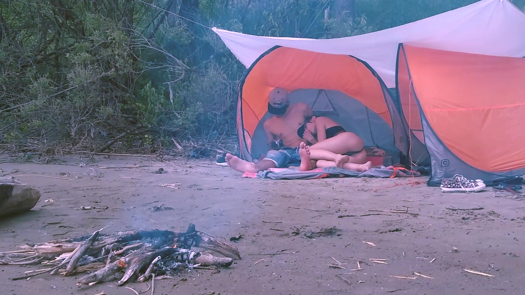 Hot Girl Sucked A Fat Dick In Nature Сhill Blowjob Bonfire