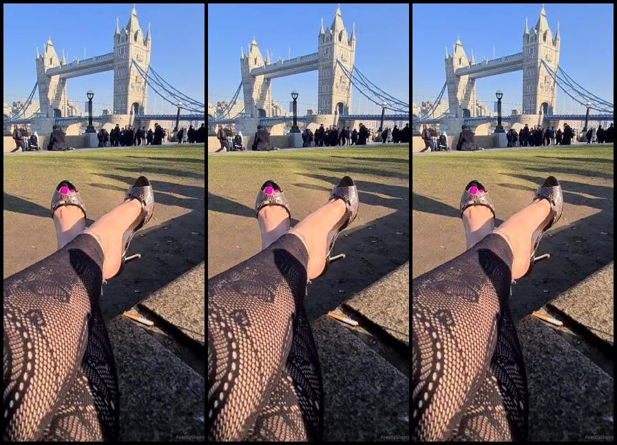 Feetbysherri Onlyfans Teasing By Tower Bridge In My Jimmy Choo Sling Backs