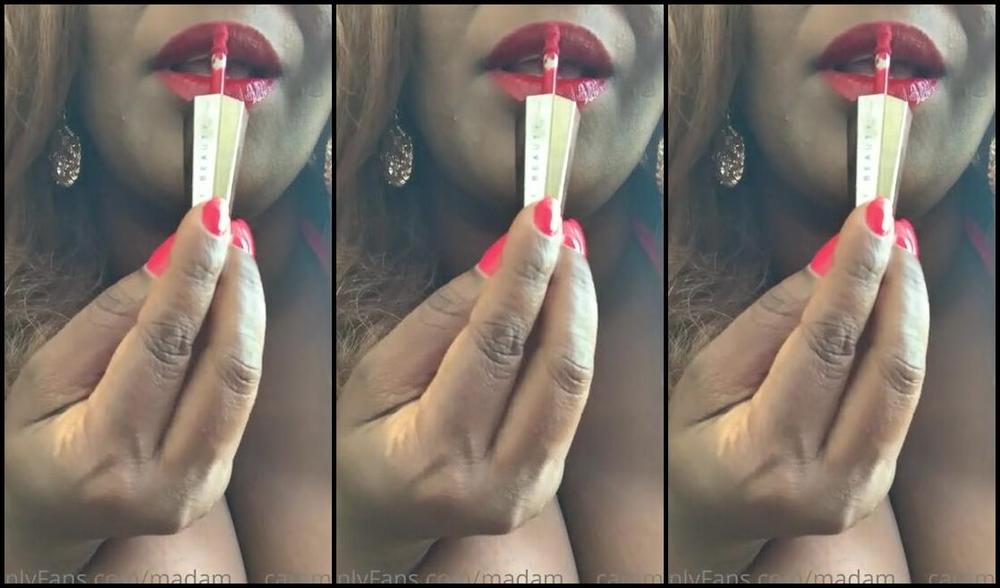 Madam Caramel Onlyfans Mmmm My Red Lipstick Do You Like