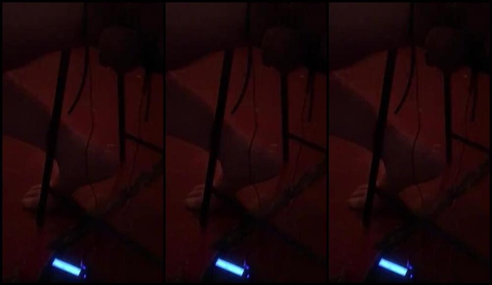 Ladydarkangeluk Onlyfans Clip Of Session Today Hands Suspended Above Him Nipple Clamps Cock And Balls Tied And Stretched