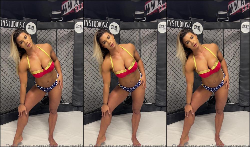 Deniseanders Wonder Woman Gets Naughty In The Ring With Some Solo Fun Giving You A Show To Get The